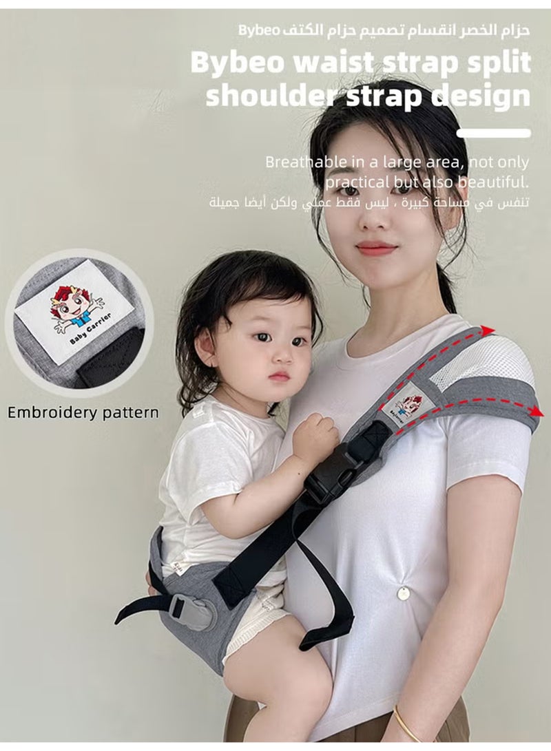 طفل نقي نظام حاملة أطفال قابلة للتعديل: دعم خصر مريح، أكتاف مانعة للانزلاق، ومقعد ورك أمامي للحمل | سعة من 0 إلى 25 كجم - Image 4
